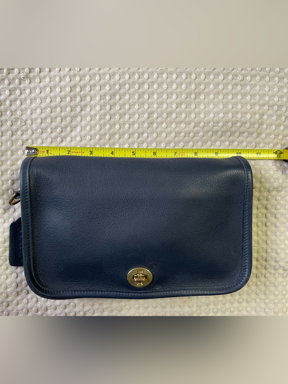 Coach Navy Leather Bag / Coach Navy Pocket Purse